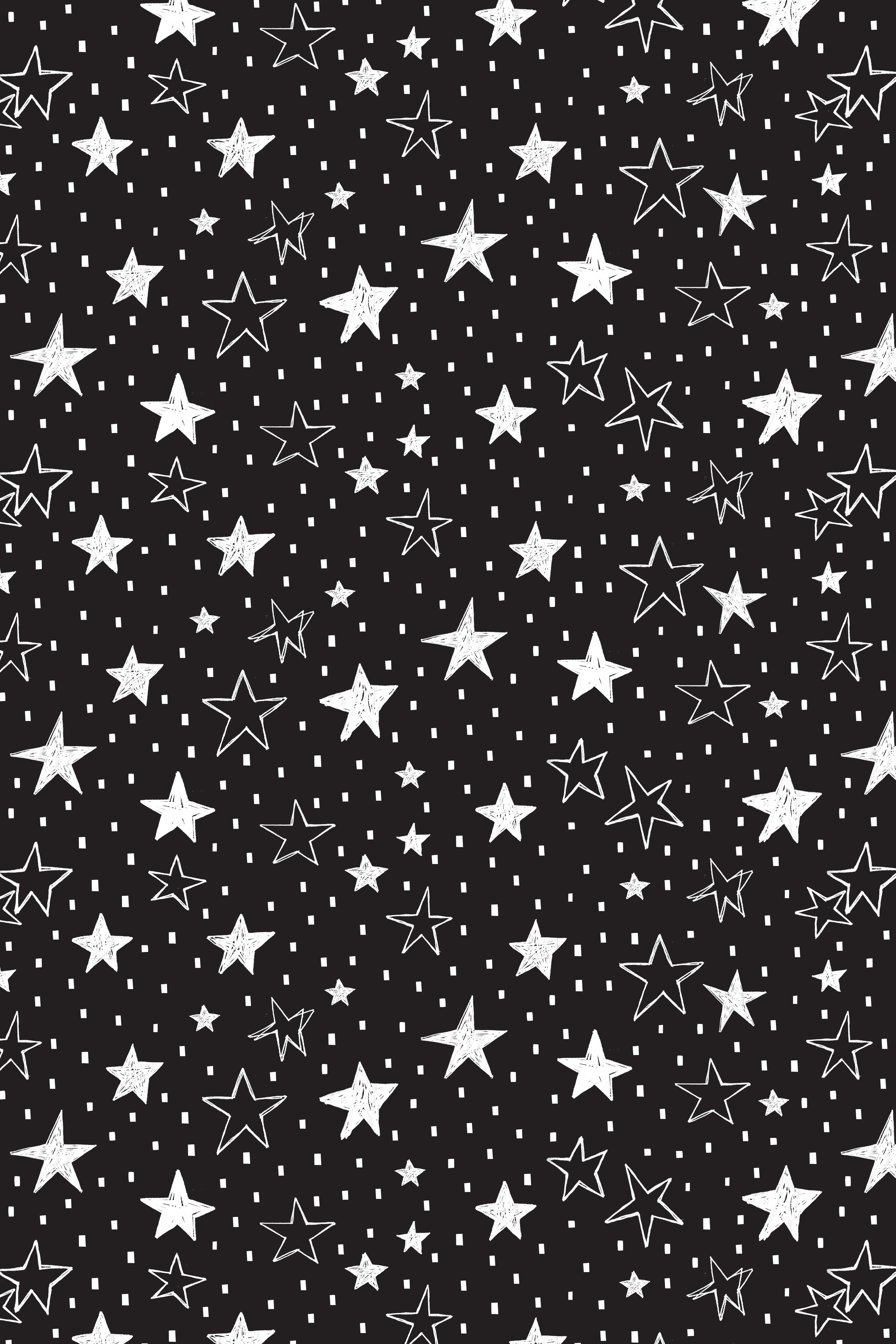 Aesthetic Star Pattern Wrapping Paper Sheets