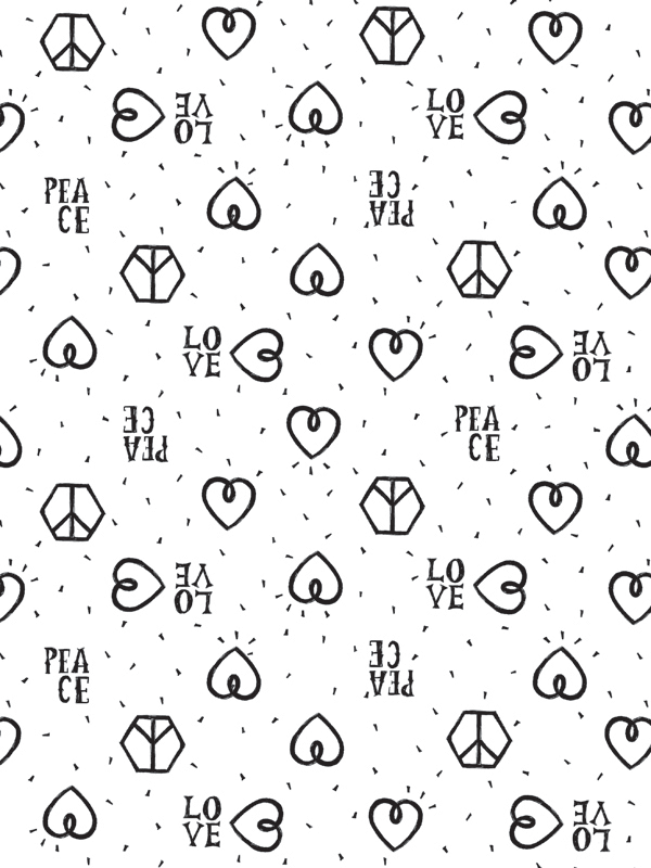 valentines-day-wrapping-paper-free-download Click here to download the conversational hearts wrapping paper and here to download the Peace & Love wrapping paper.