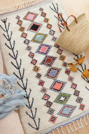 cute and colorful Moroccan rugs made of recycled cotton. From Baba Souk