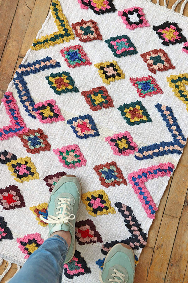tapis Marocains en cton coloré, fabriqué à la main, Baba Souk