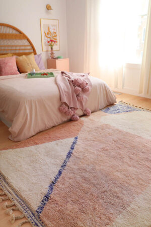 Moroccan rugs, modern, pink, blue, wool, Baba Souk