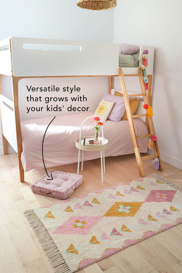 Cute Moroccan-style rugs for girls' bedrooms