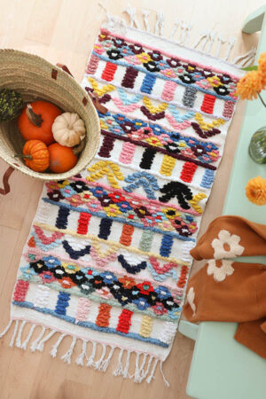 colorful Moroccan rugs, cotton