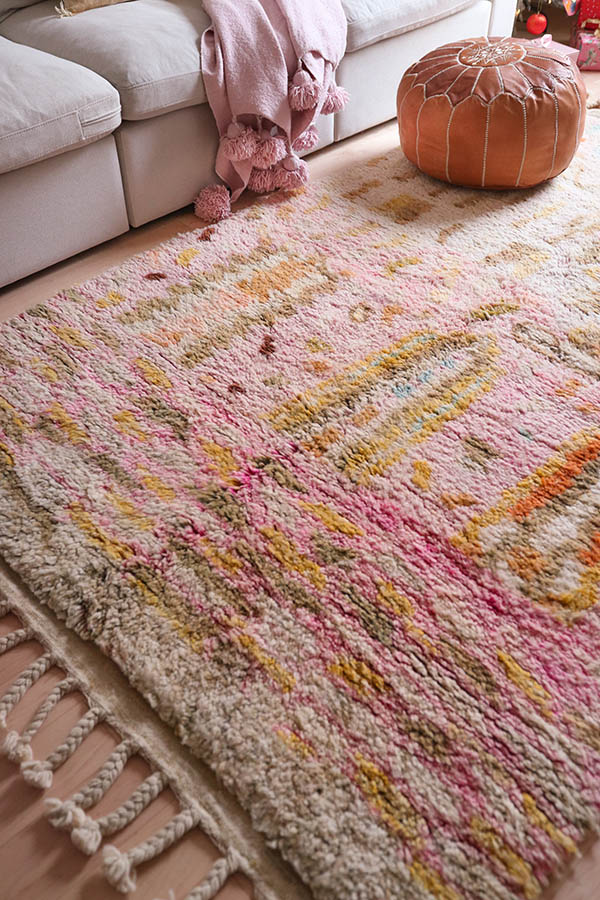 pink Moroccan rug, Baba Souk